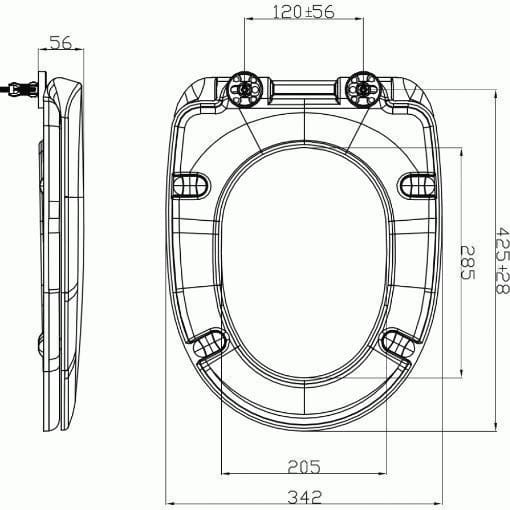 Imex Toilet Seat Imex Ivo Soft Close Quick Release Duraplus Seat in White