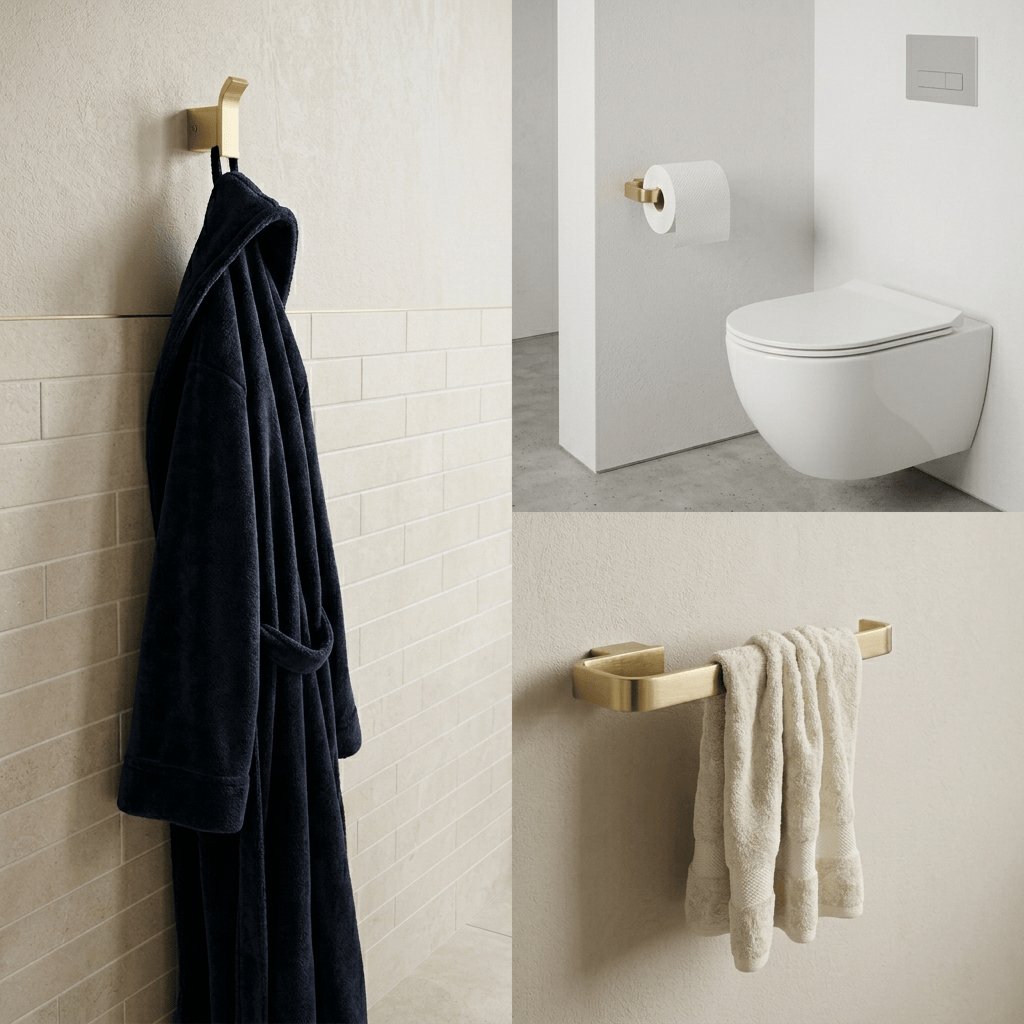 Aquarius Bathrooms Accessory Set Aquarius FT 3 Piece Bathroom Accessory Pack