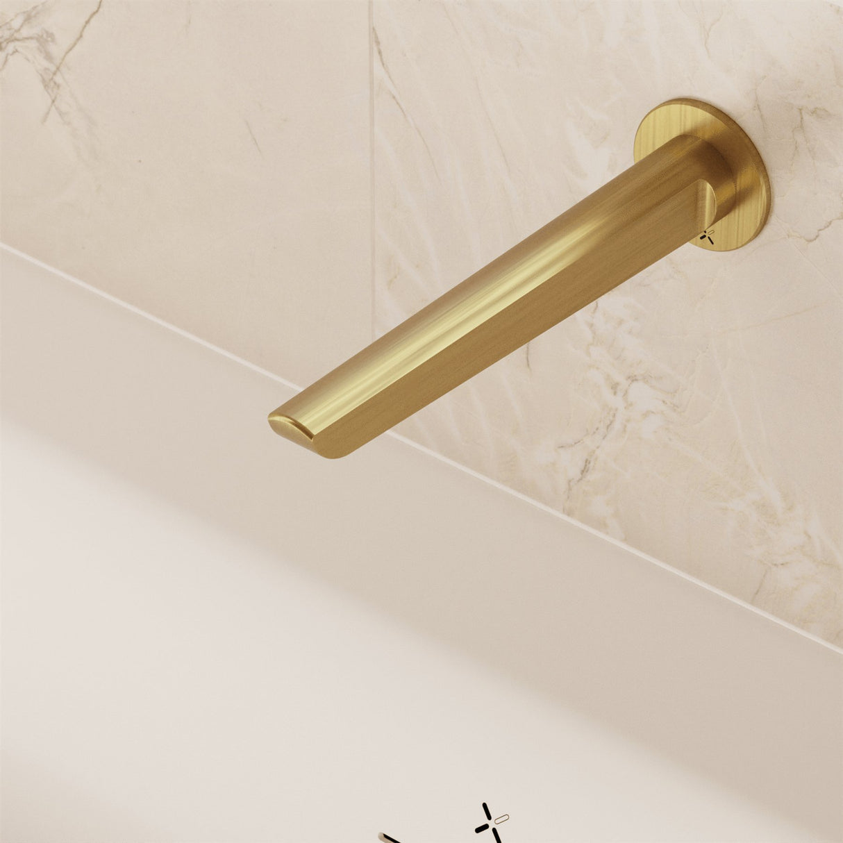 Crosswater Bath Spout Brushed Brass Crosswater Foile Bath Spout