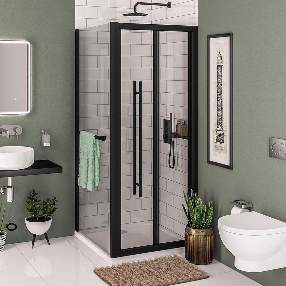 Eastbrook Bi-Fold Shower Door Matt Black / 900mm Eastbrook Vantage 2000 Bi-Fold Shower Door
