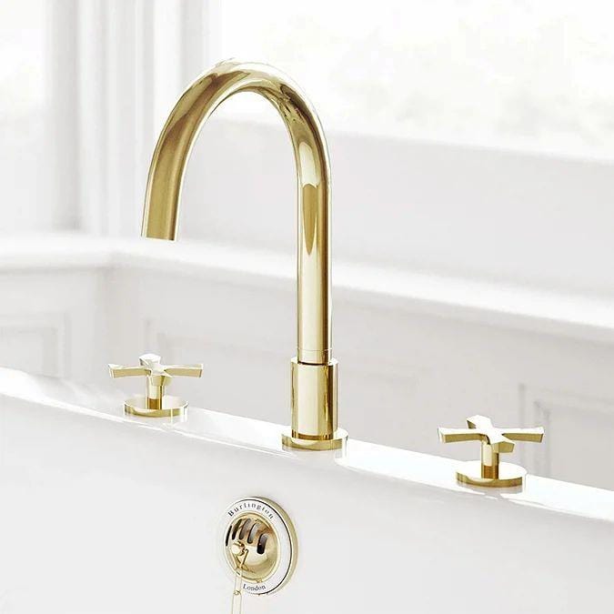 Burlington 3 Tap Hole Bath Set Gold Burlington Riviera 3 Hole Bath Mixer Tap