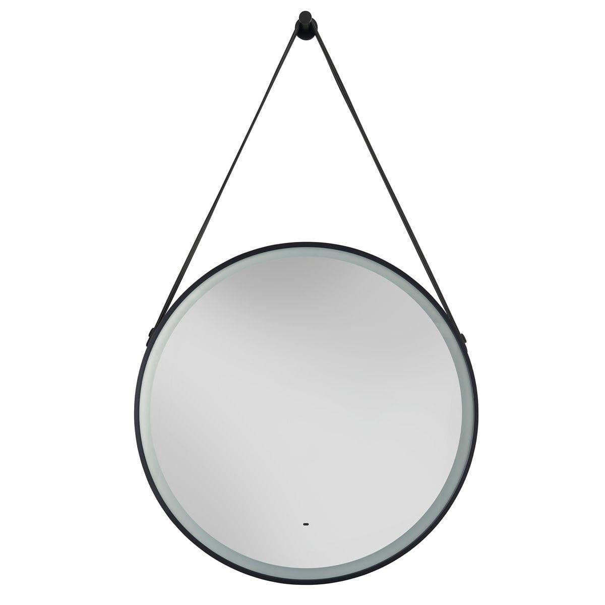 Heritage Illuminated Mirror 590mm / Black Heritage Amberley illuminated Circular Mirror with Demister and Hanging Strap