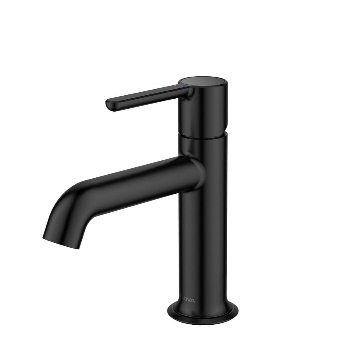 Flova Mono Basin Tap Matt Black Flova Moonlight Basin Mixer Tap with Clicker Waste