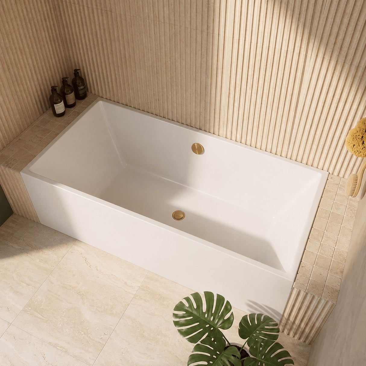 Aquarius Bathrooms Double Ended Bath 1700 x 700mm Aquarius Brenig Double Ended Bath With Legs Set