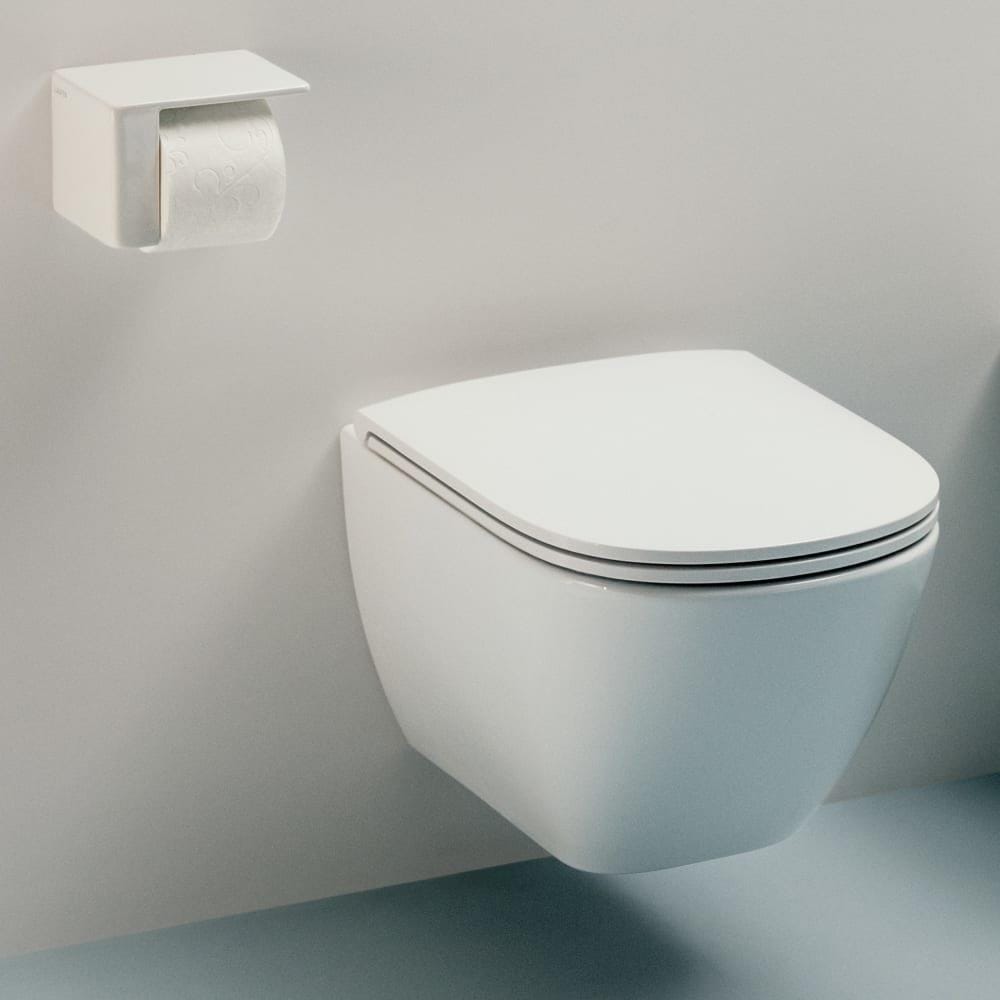 Laufen Wall Hung Toilet Laufen Lua Rimless Wall Hung Toilet with Soft Close Seat