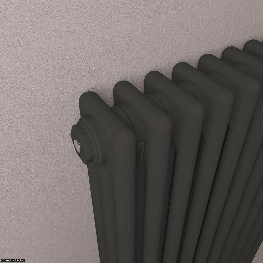 Eastbrook Rivassa Traditional 3 Column Radiator in Matt Black