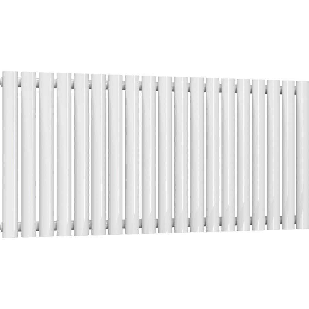 Aquarius Bathrooms Column Radiator 600 x1140mm Aquarius Athens Single Horizontal Column Radiator in White