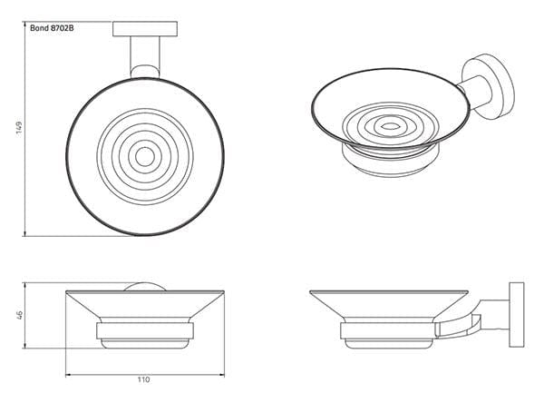 Mill Soap Dish Miller Bond Wall Mounted Soap Dish