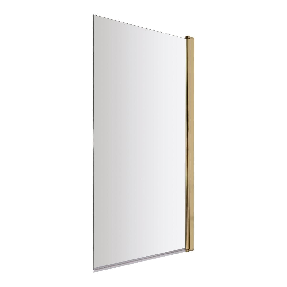 Aquarius Bathrooms Bath Screen Aquarius LevAqua Straight 6mm Hinged Bath Screen 1400 x 800mm