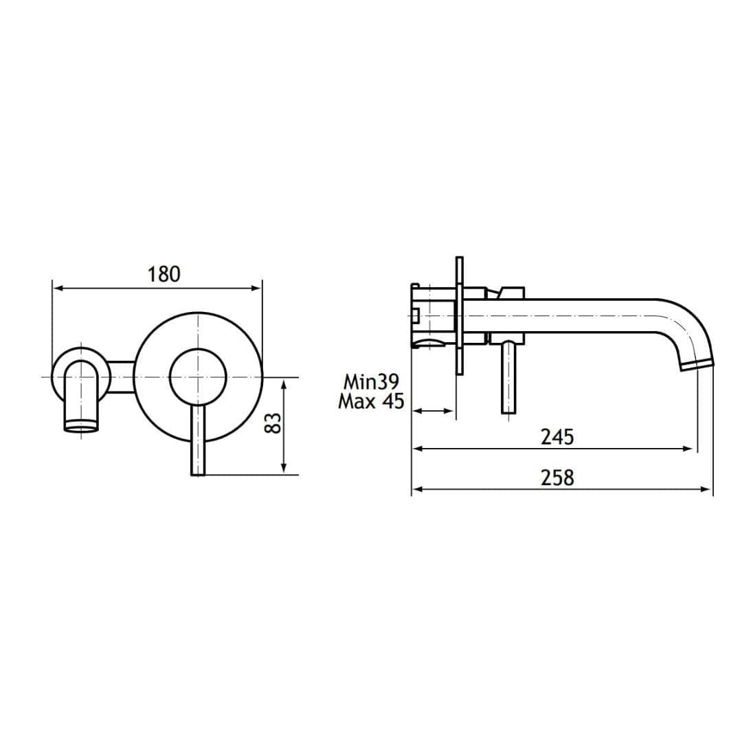 Aquarius Wall Mounted Bath Tap Aquarius Curve Wall Mounted Bath Filler Mixer Tap