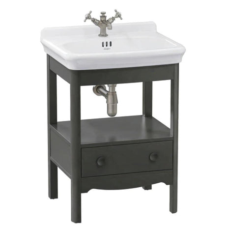 Burlington Floor Standing Vanity Unit Ashbee Grey / 1 Hole Burlington Guild Floor Standing 620mm Vanity Unit with Basin