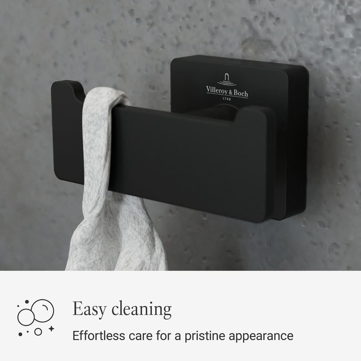 Villeroy & Boch Robe Hook Villeroy & Boch Elements - Striking Double Towel Hook