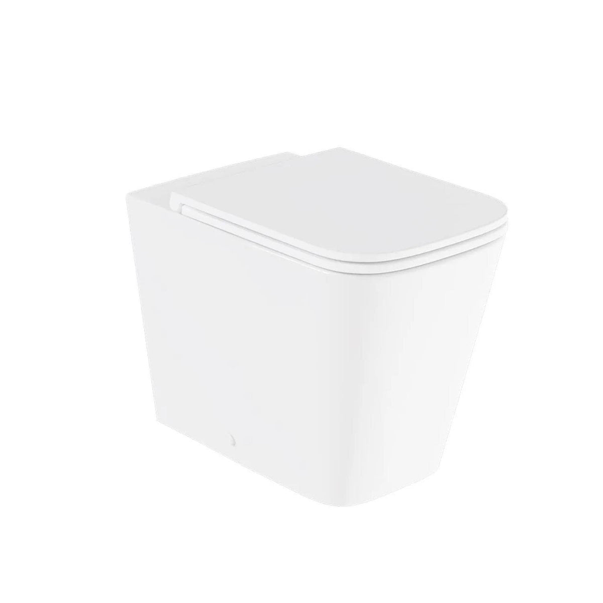 Vado Back to Wall Toilet Vado Cameo Soft Square Rimless Back to Wall Toilet with Slimline Soft Close Seat in White Gloss