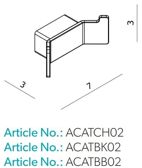hib. Robe Hook hib. Atto Robe Hook in Black