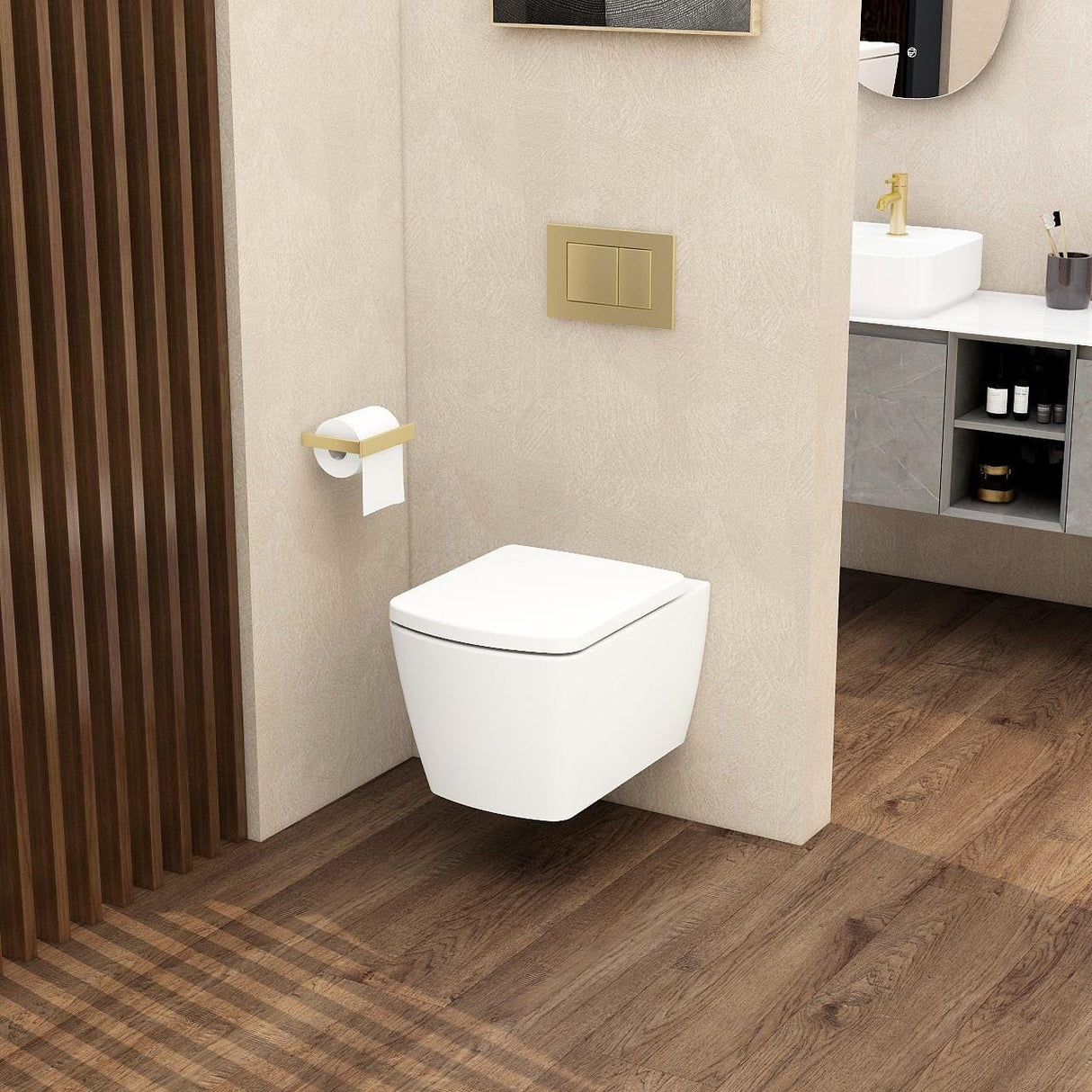 Imex Wall Hung Toilet Imex Ravine Rimless Wall Hung Toilet with Soft Close Seat in White