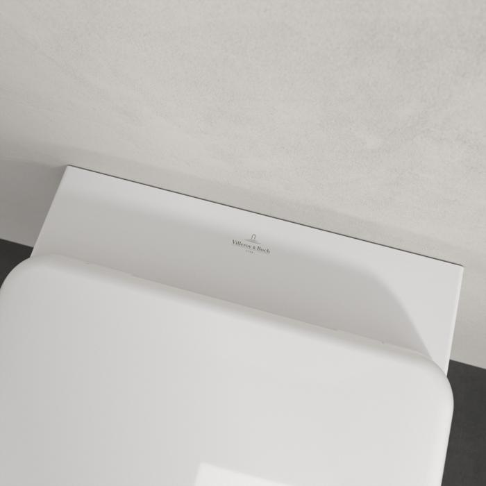 Villeroy & Boch Wall Hung Toilet Villeroy & Boch Skyla Square Wall Hung Rimless Toilet with Twist Flush and Soft Close Seat