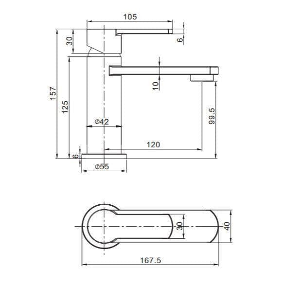Crosswater Mono Basin Tap Crosswater Wisp Mono Basin Mixer Tap in Chrome