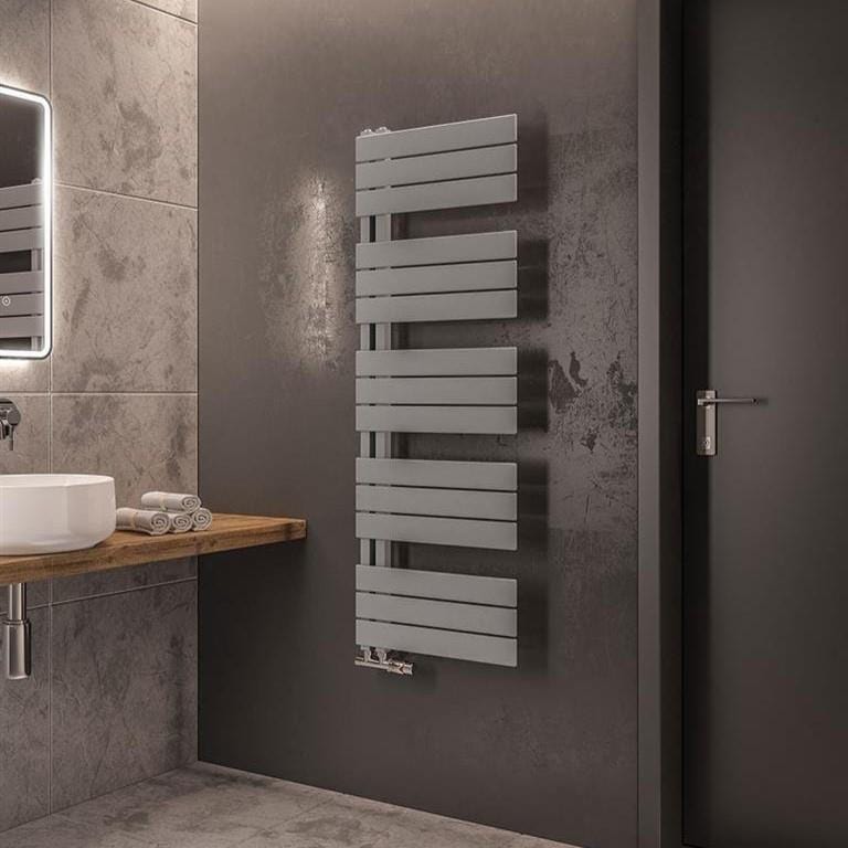 Eastbrook Designer Towel Radiator Eastbrook Helmsley Straight Vertical Designer Towel Rail in Matt Grey