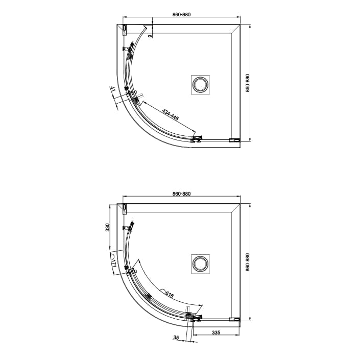 Crosswater Quadrant Shower Enclosure Crosswater Optix Single Door Quadrant Shower Enclosure