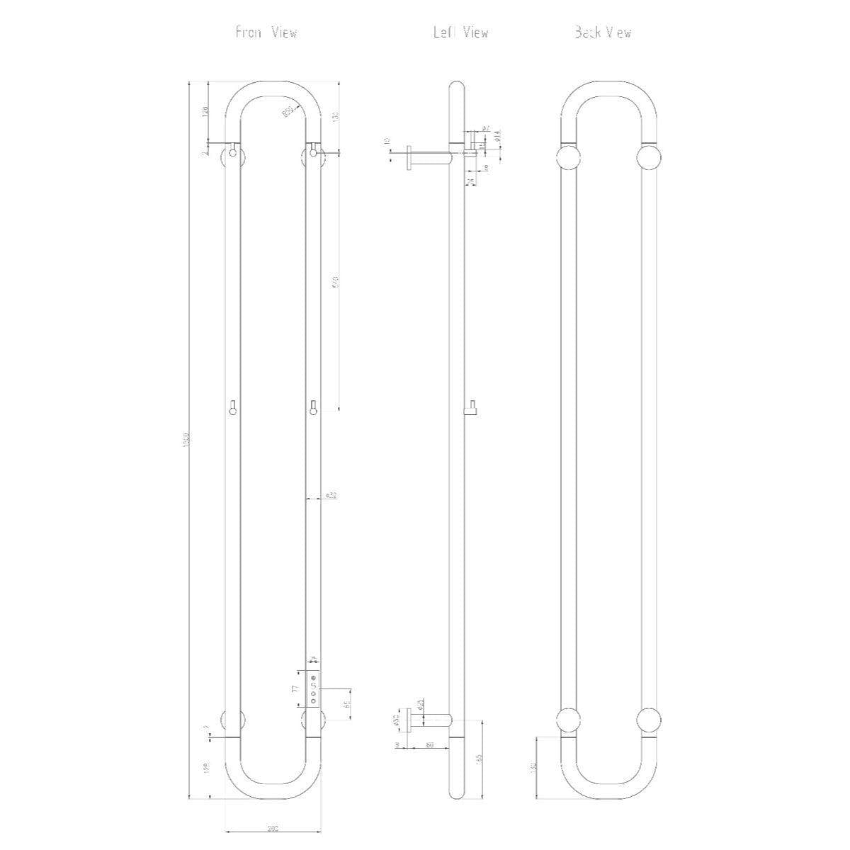 Aquarius Designer Radiator Aquarius DigiTherm Pelmo Dry Electric Radiator with LCD Display