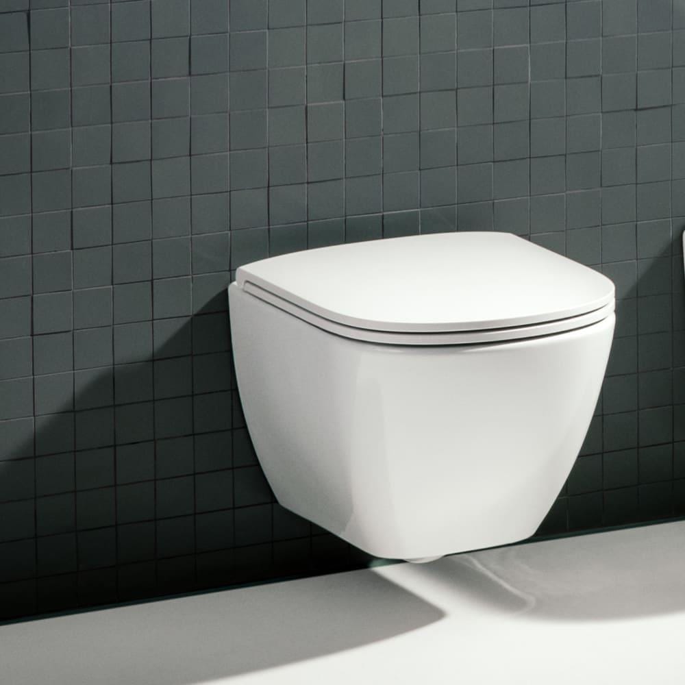 Laufen Wall Hung Toilet Laufen Lua Rimless Wall Hung Toilet with Soft Close Seat