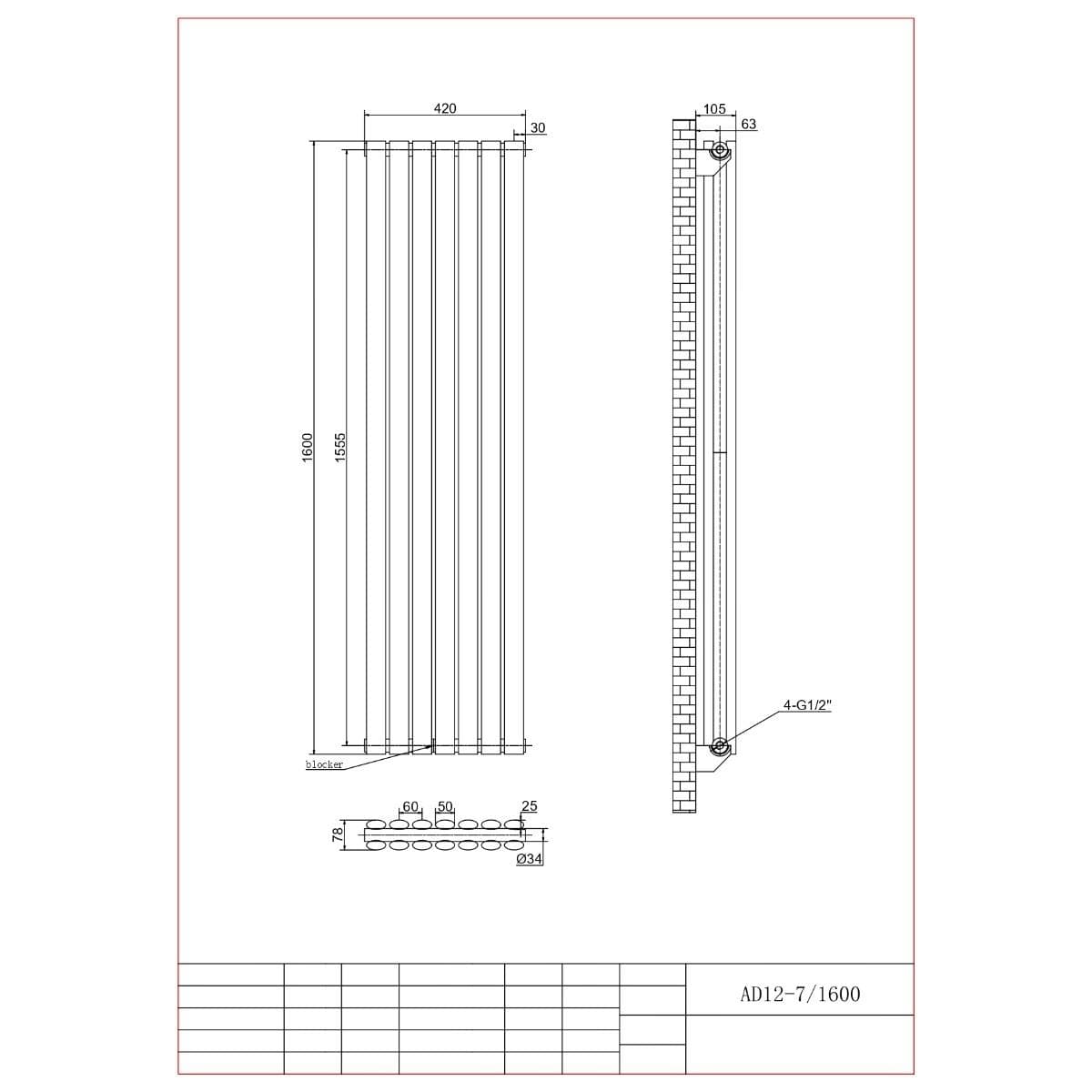 Aquarius Athens Double Vertical Column Radiator