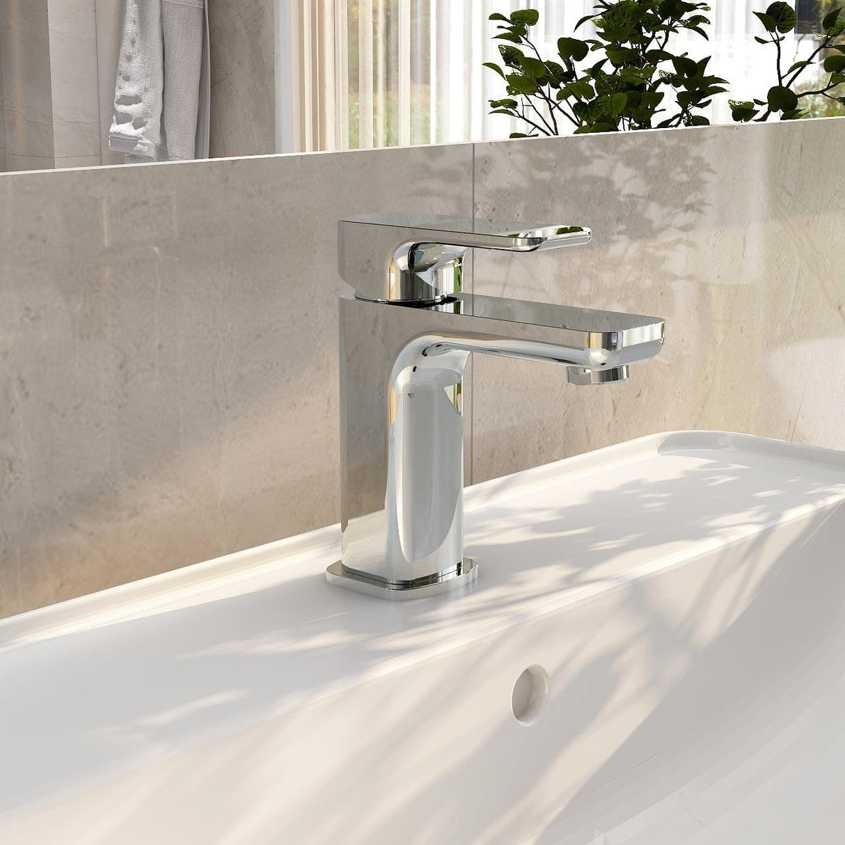 Imex Mono Basin Tap Imex Blade Basin Mixer Tap with Universal Waste