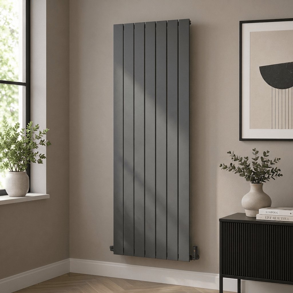 Aquarius Bathrooms Panel Radiator 1800 x660mm / Anthracite Aquarius Maxx Flat Panel Radiator