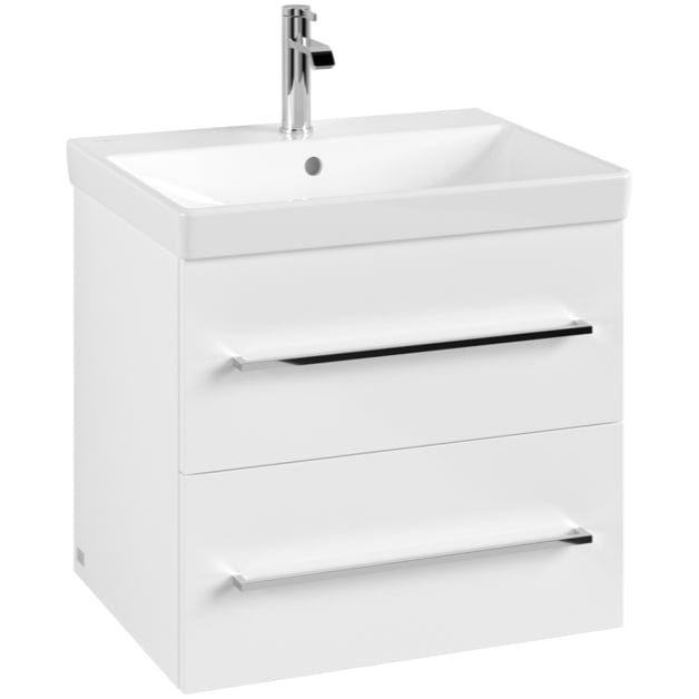Villeroy & Boch Wall Mounted Vanity Unit Villeroy & Boch Avento Wall Hung Vanity Unit 580mm Two Drawers with Basin