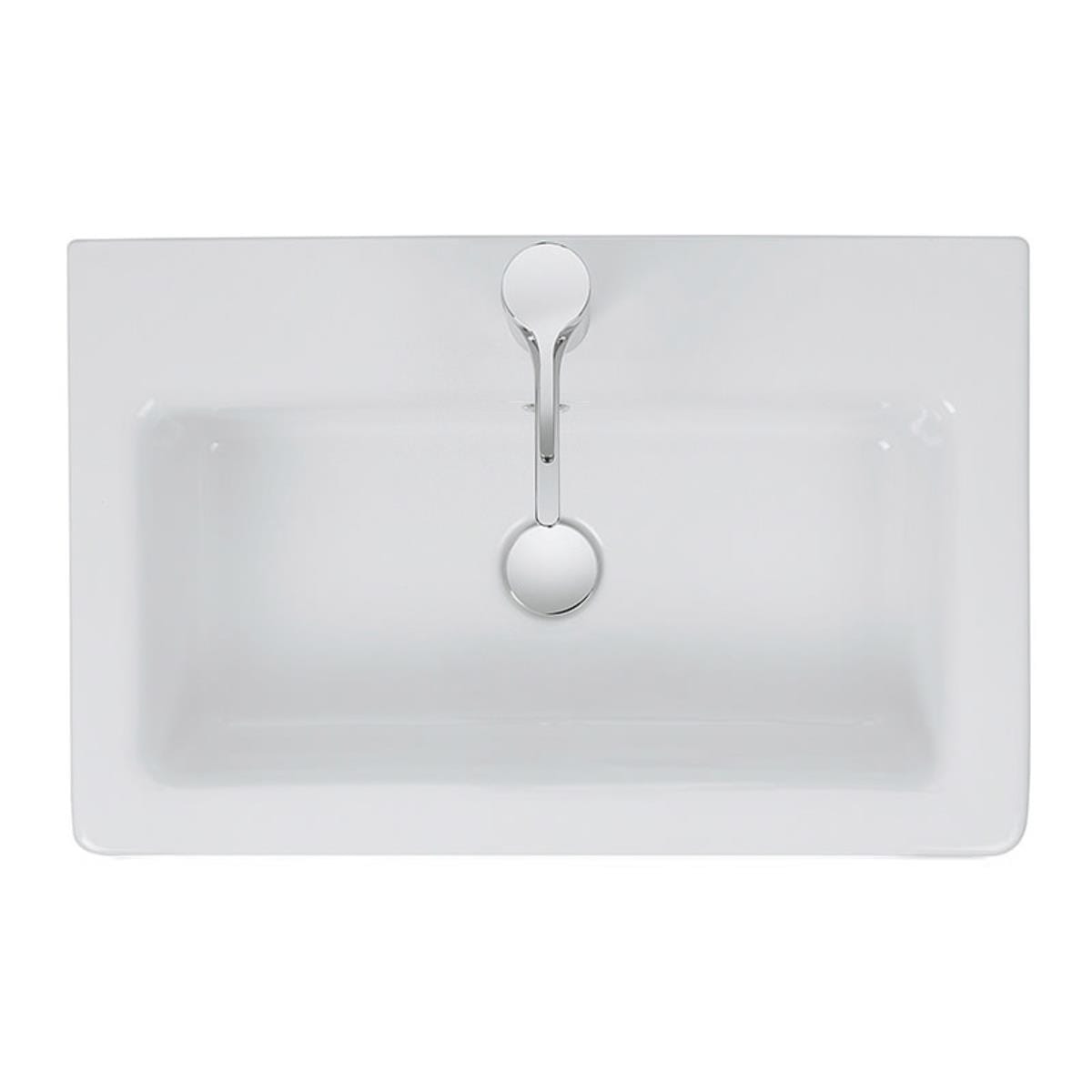 Crosswater Countertop Basin Crosswater Air 600mm Countertop or Wall Mounted Basin with 1 Tap Hole