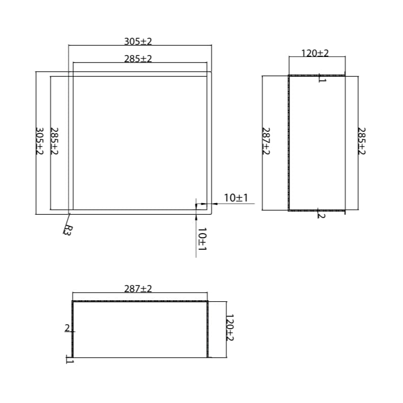 Crosswater Shelf Crosswater Square Shower Niche - 305 x 305mm