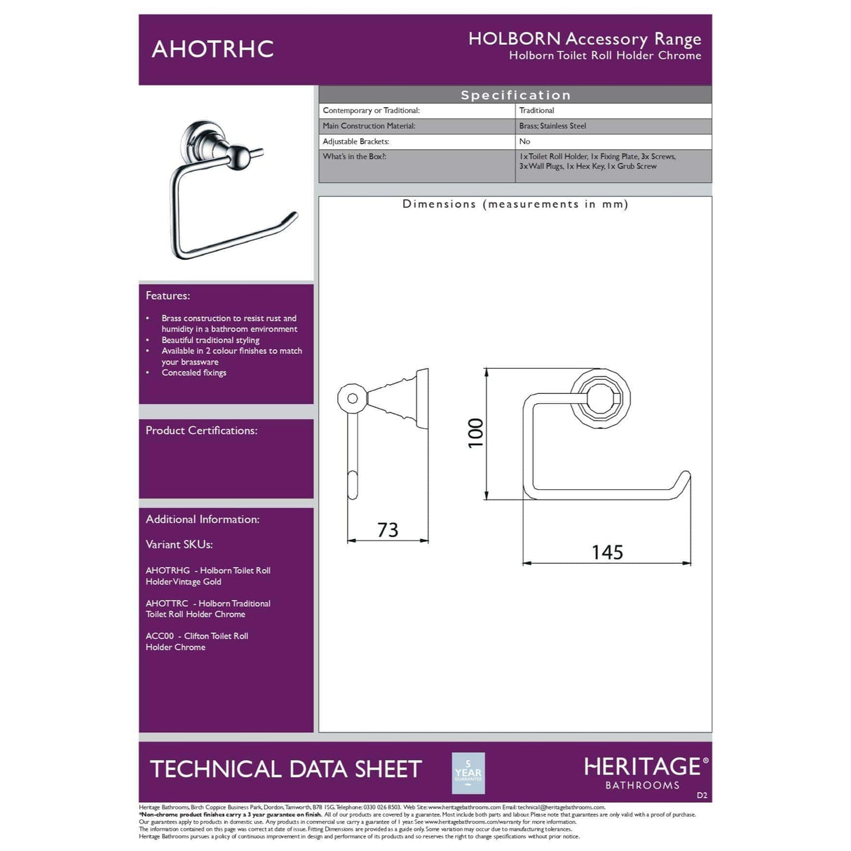 Heritage Toilet Roll Holder Heritage Holborn Toilet Roll Holder