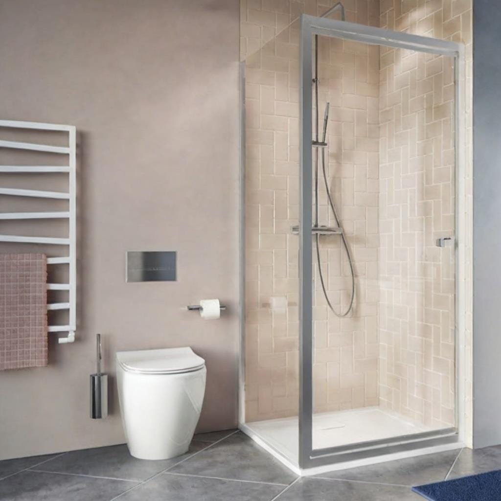 Crosswater Side Panel Silver / 700mm Crosswater Clear 6 Shower Door Side Panel