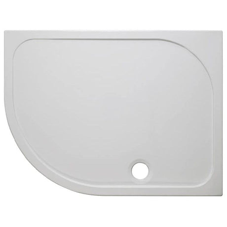 Crosswater Quadrant Shower Tray 800 x 1200mm / Left Hand Crosswater Offset Quadrant Stone Resin Shower Tray