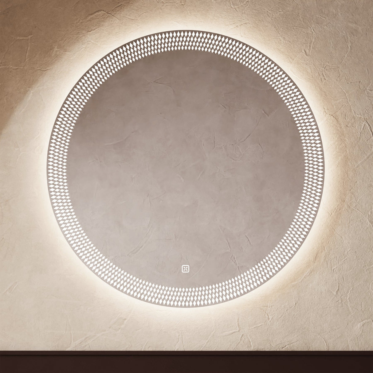 Crosswater Illuminated Mirror 700mm Crosswater Canvass LED Illuminated Round Mirror