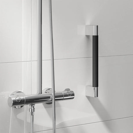 HIB Grab Rail/Bar HiB Grab Bar with Grip in Black/Chrome