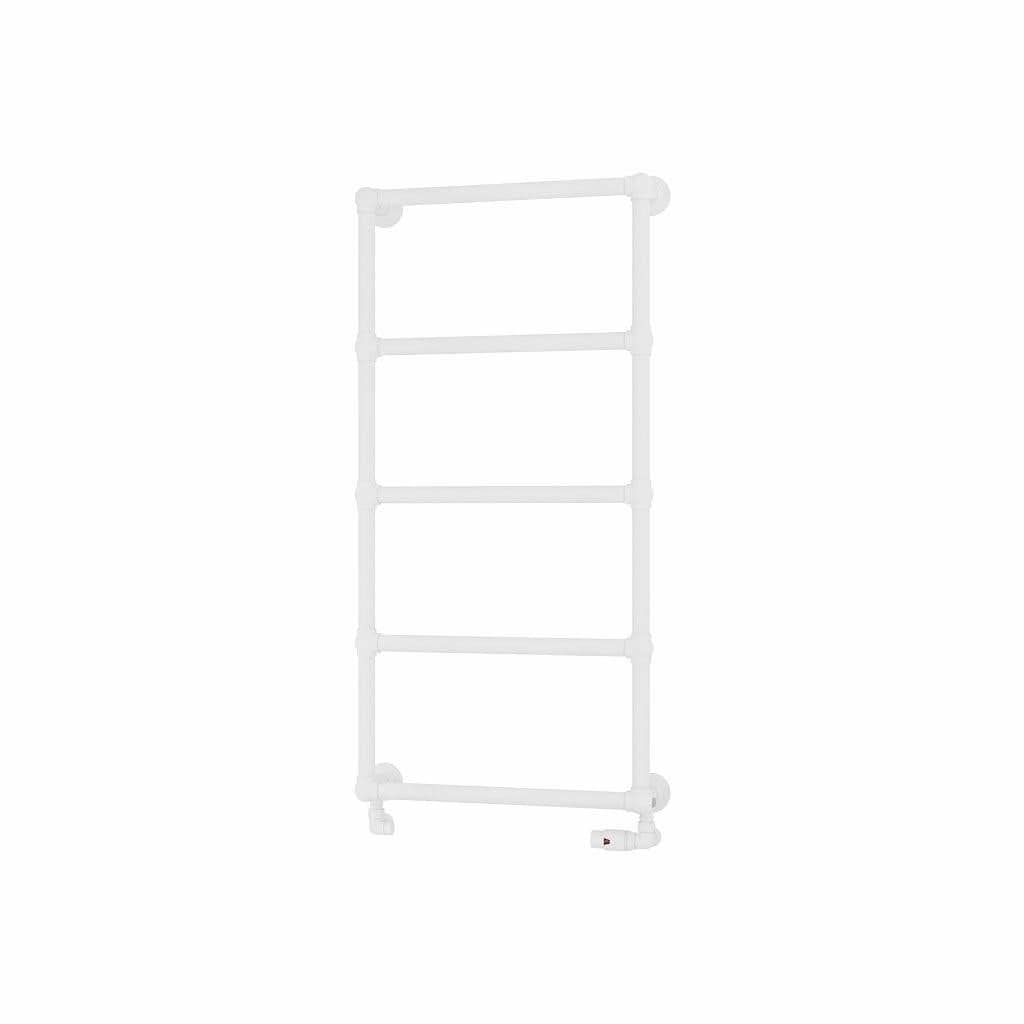 Eastbrook Traditional Towel Rail 1195 x 600 / Electric Only Eastbrook Stour Vertical Traditional Heated Towel Rail in Matt White
