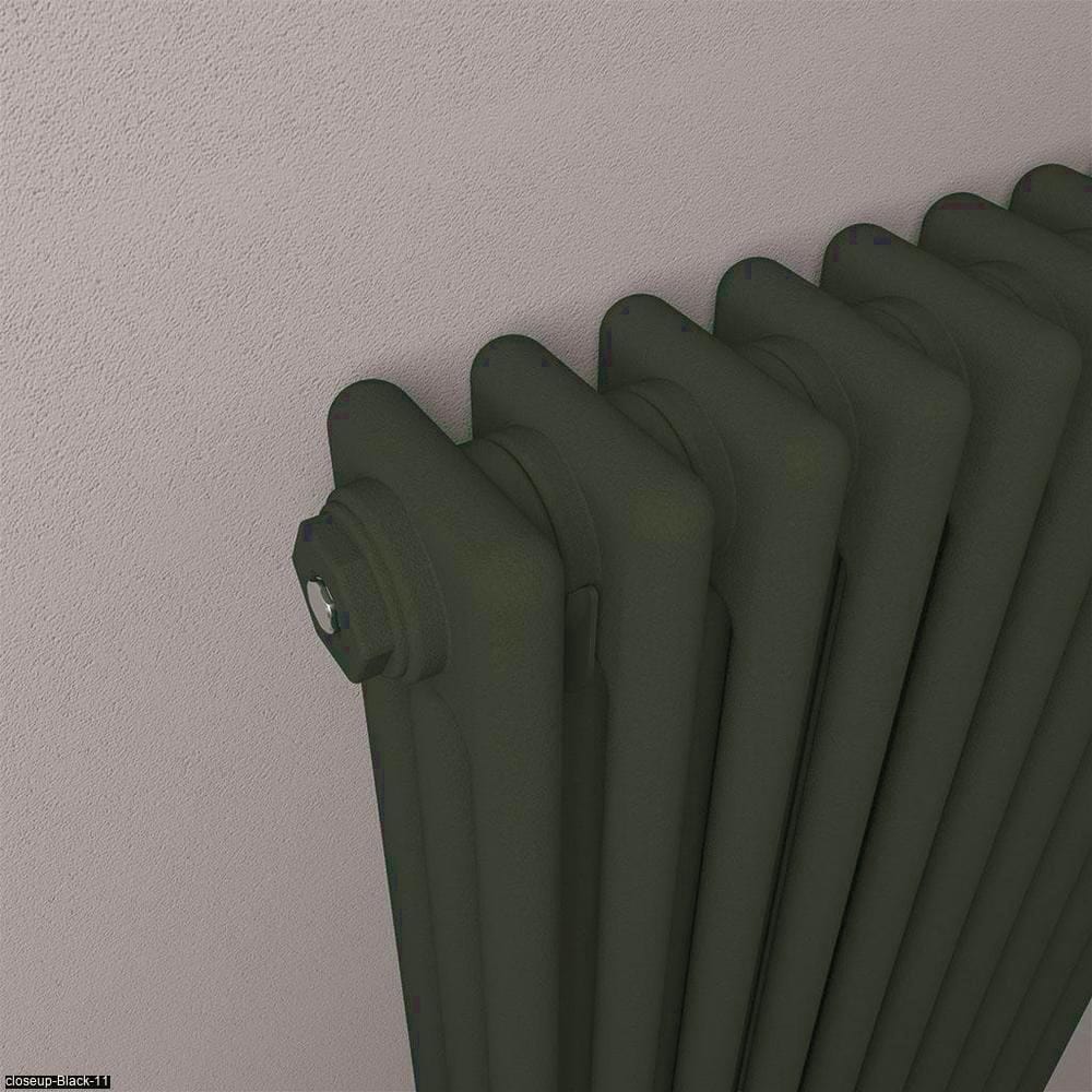 Eastbrook Rivassa Traditional 3 Column Radiator in Matt Black