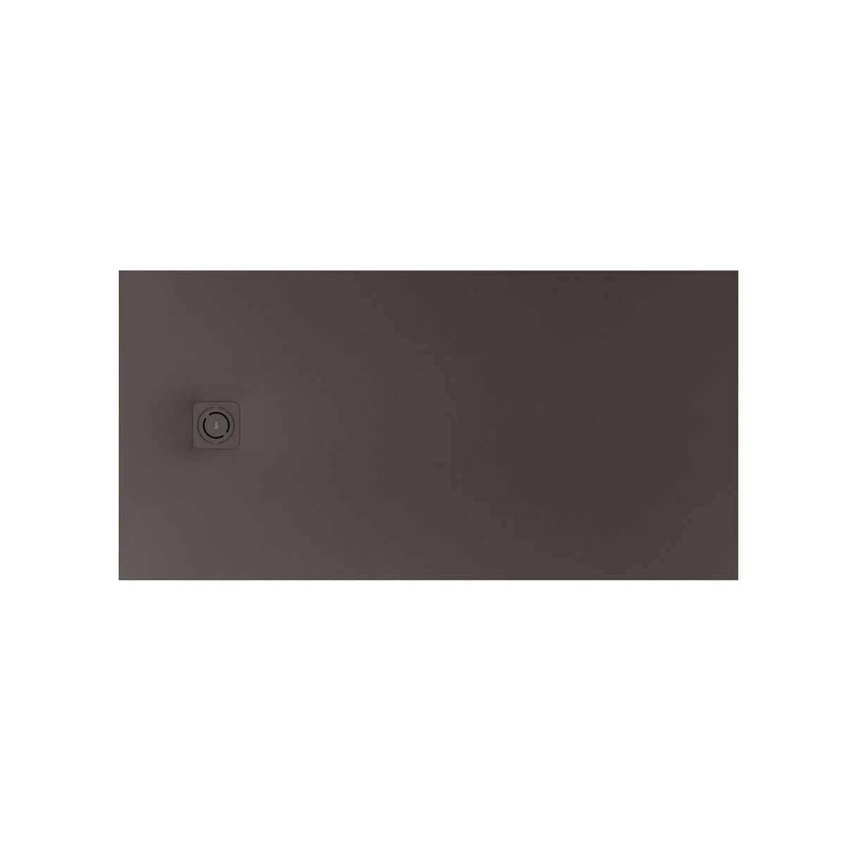 Roca Rectangle Shower Tray Coffee / 1800 x 900mm ROCA Terran-N Superslim Stonex® Rectangular Shower Tray with Twist Colour Match Waste Cover