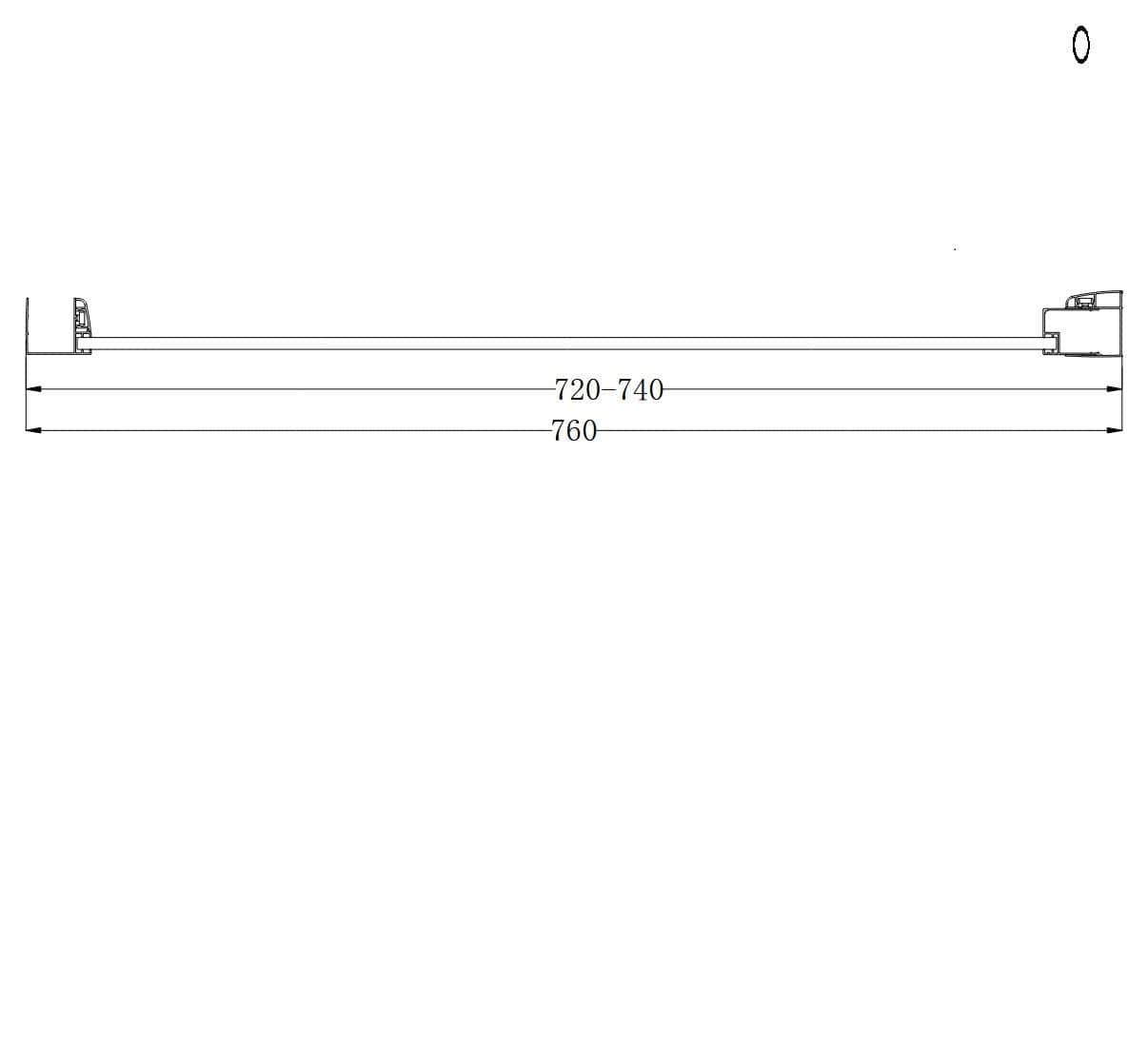 Eastbrook Side Panel Eastbrook Corniche 2000 8mm Side Panel for Hinged Doors