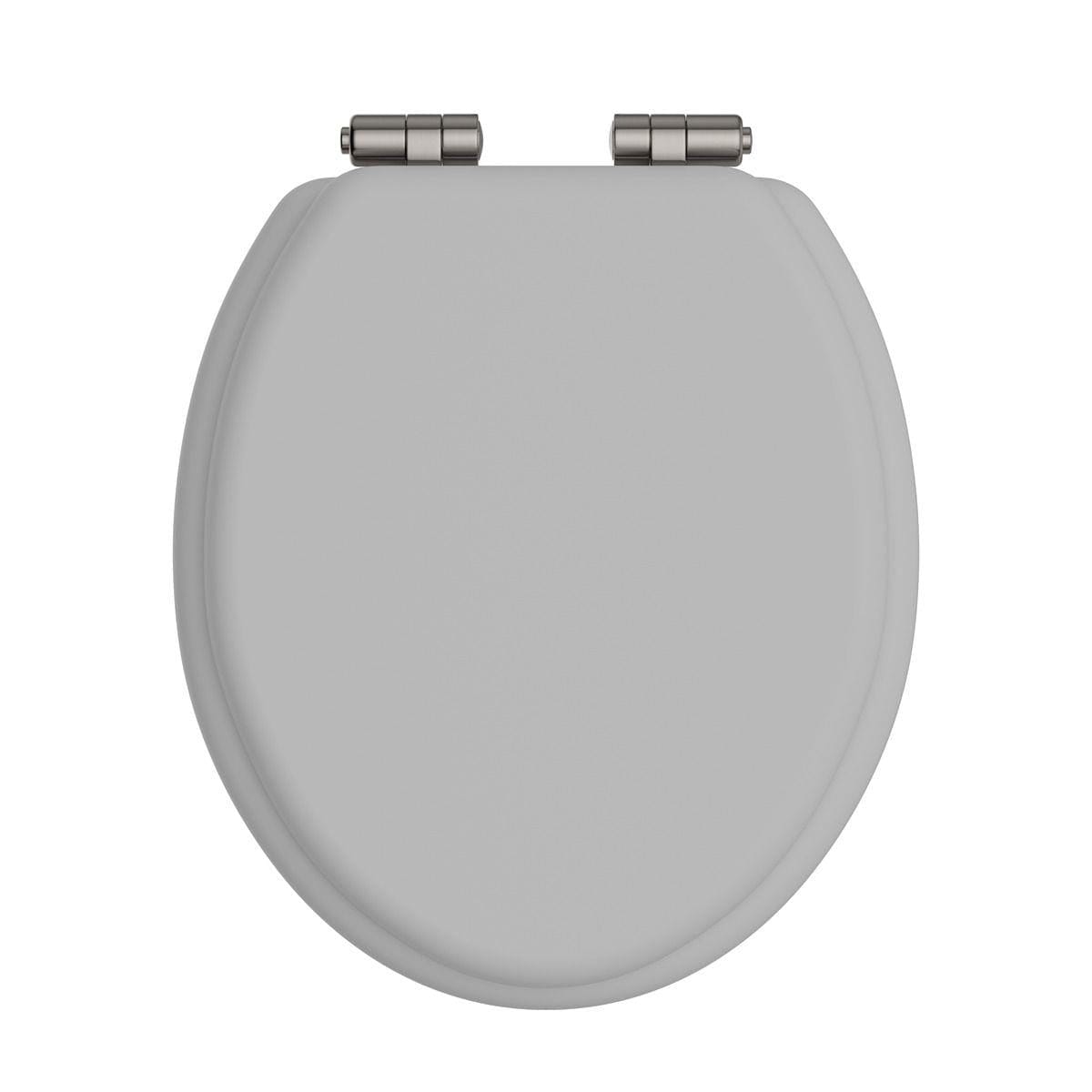 Heritage Toilet Seat Dove Grey / Nickel Heritage Soft Close Wooden Toilet Seat