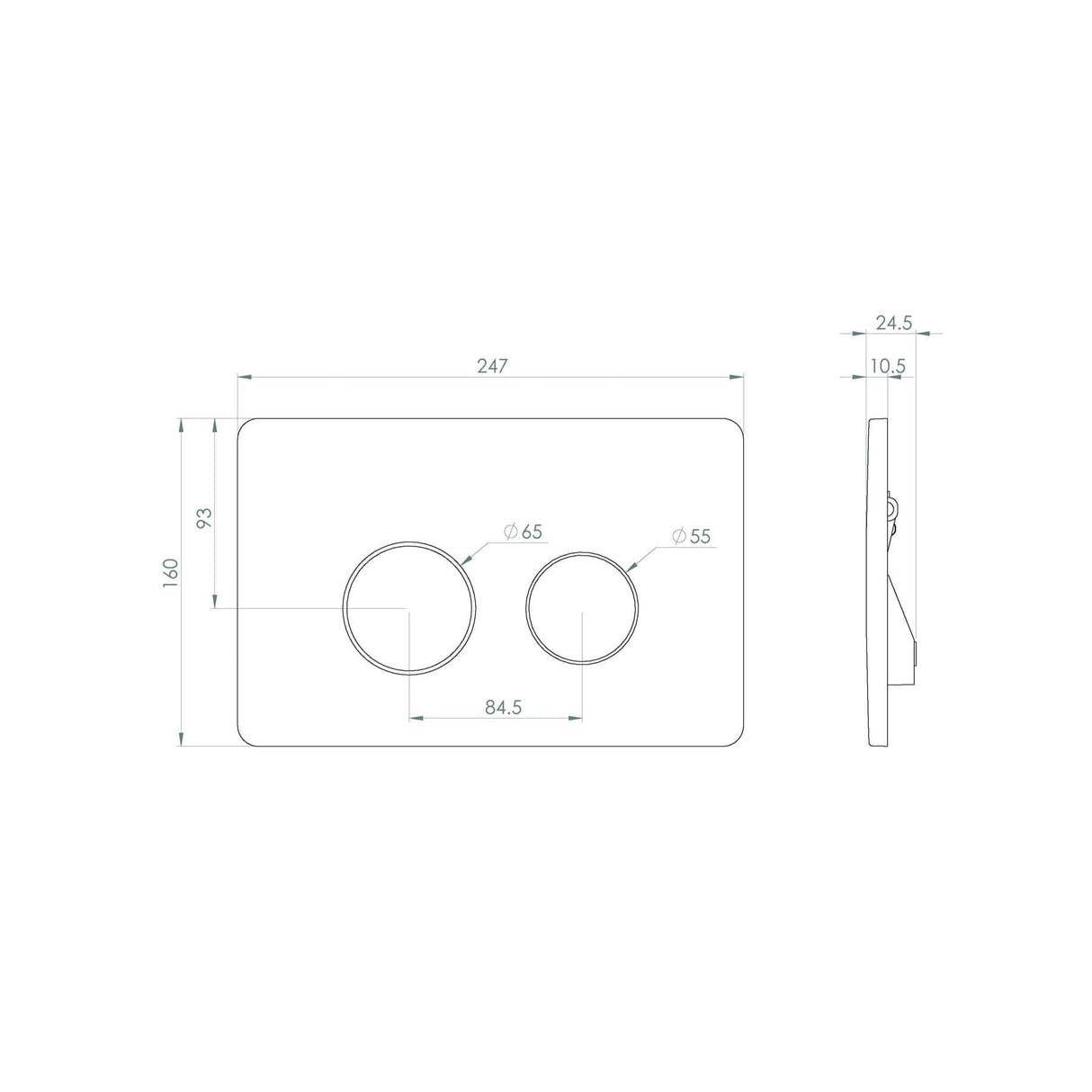 Saneux Flush Plate Saneux FLUSHE 2.0 Dot Flush Plate