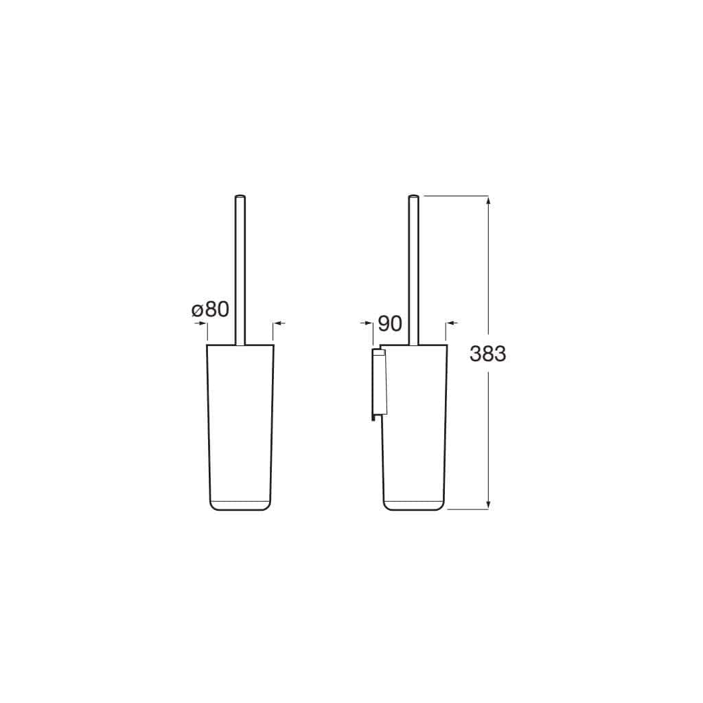 Roca Toilet Brush Roca Sonata Wall Mounted Toilet Brush and Holder
