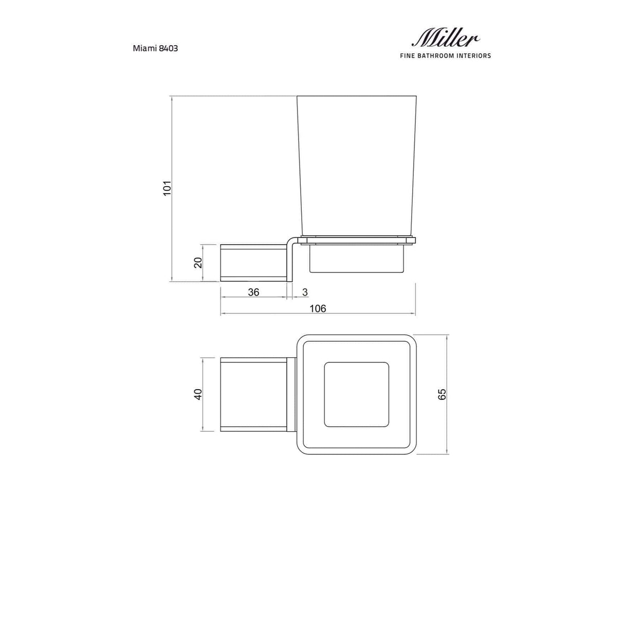 Miller Toothbrush Holder Miller Miami Tumbler and Holder