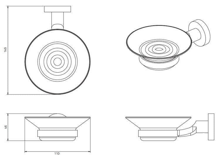Mill Soap Dish Miller Bond Wall Mounted Soap Dish