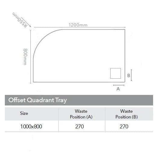 Merlyn Offset Quadrant Shower Tray Merlyn Truestone Offset Quadrant Shower Tray