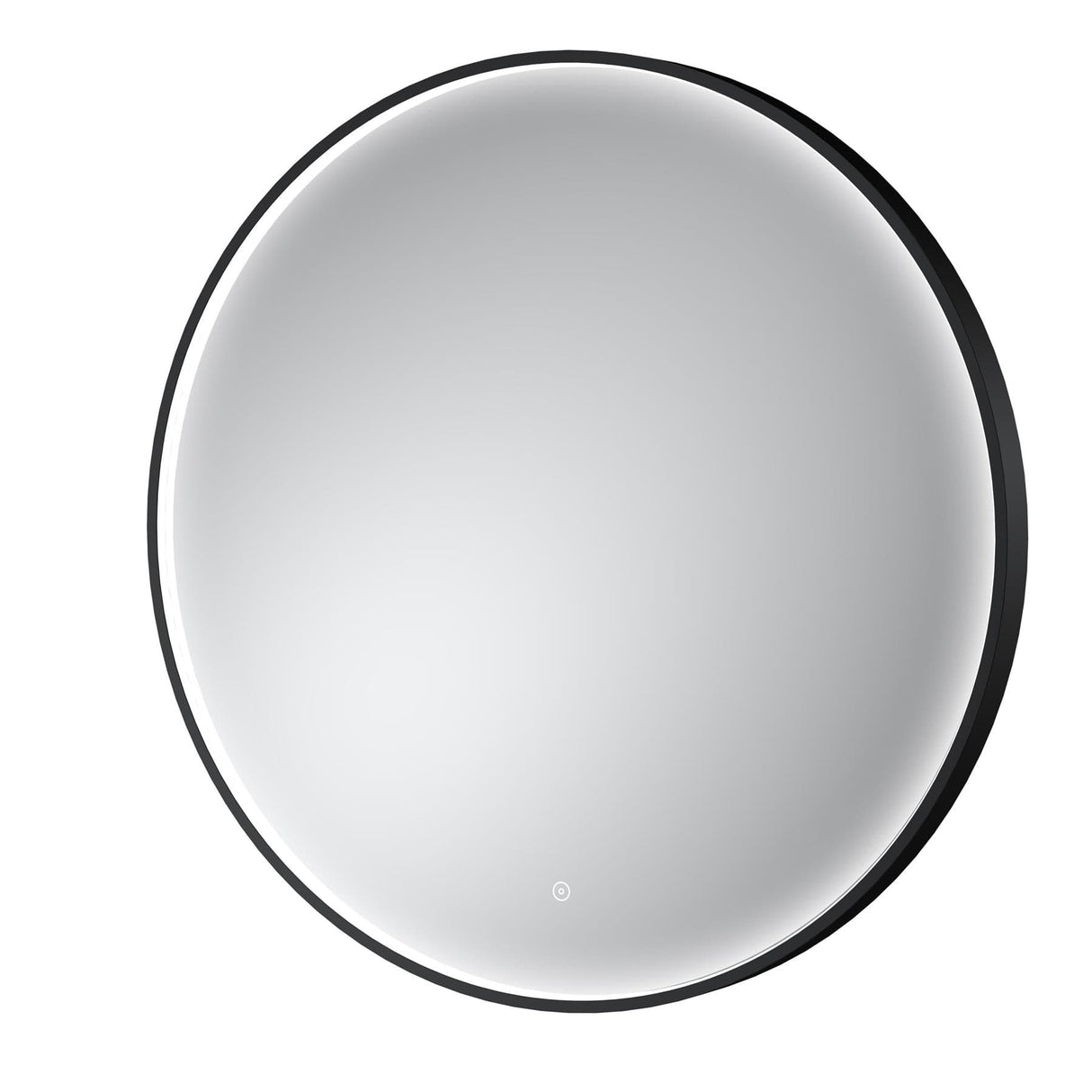 Aquarius Bathrooms Illuminated Mirror 800mm / Black Aquarius Lumine Inset Framed LED Touch Sensor Round Mirror