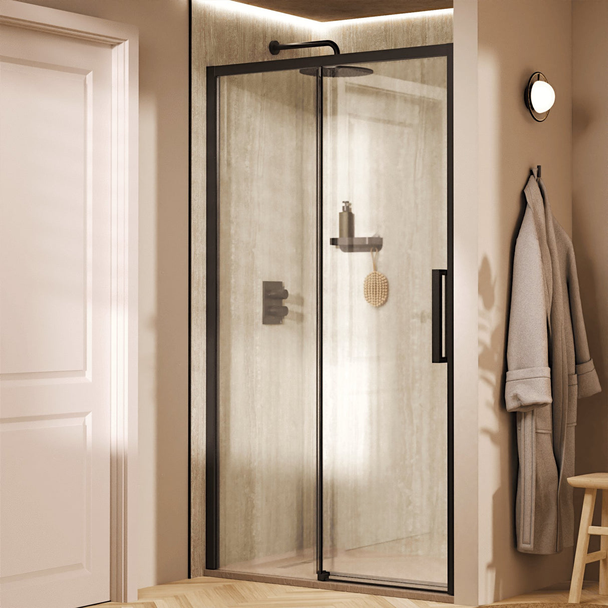 Crosswater Sliding Shower Door Slate / 2000 x 1200 Crosswater Asura 8mm Sliding Shower Door