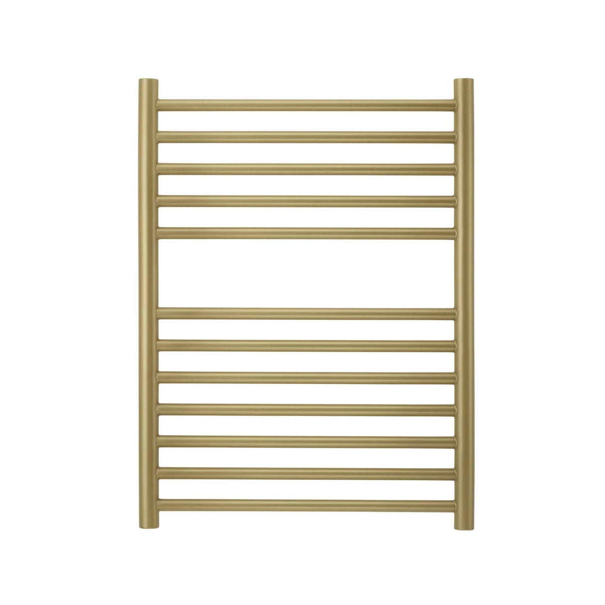 JIS Ladder Rail 700 x 520mm / Light Brushed Brass / Central Heating JIS Sussex Ouse Vertical Stainless Steel Heated Towel Rail