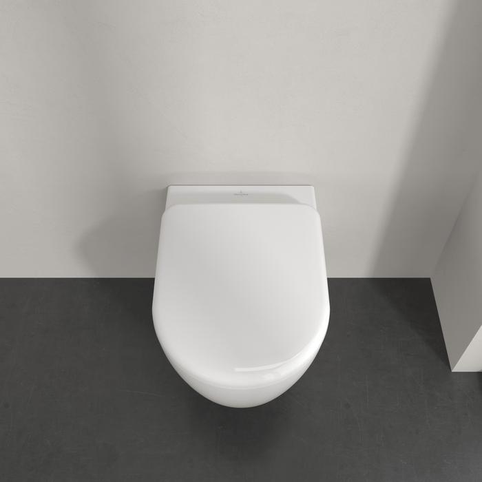 Villeroy & Boch Wall Hung Toilet Villeroy & Boch Skyla Round Wall Hung Rimless Toilet with Twist Flush and Soft Close Seat